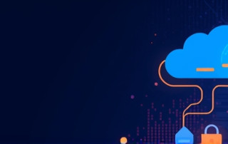 Abstract digital screen displaying a fake invoice overlaid with warning icons and phishing alert graphics